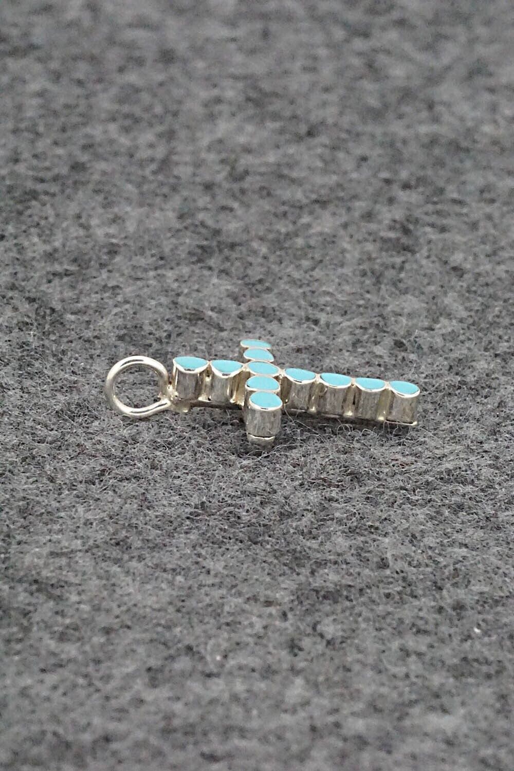 Turquoise & Sterling Silver Pendant - Rupert Shetima