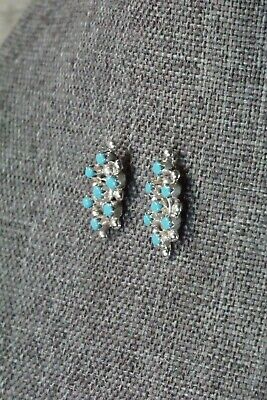 Turquoise & Sterling Silver Earrings - Chris Hannaweeke