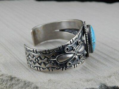Navajo Turquoise & Sterling Silver Bracelet - Derrick Gordon - High Lonesome Trading