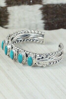 Navajo Turquoise & Sterling Silver Bracelet - Raymond Delgarito