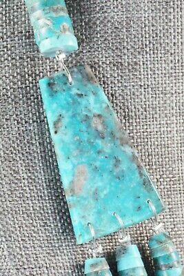 Turquoise & Sterling Silver Necklace - Lupe Lovato