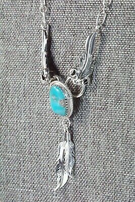 Turquoise & Sterling Silver Necklace - Lee Shorty