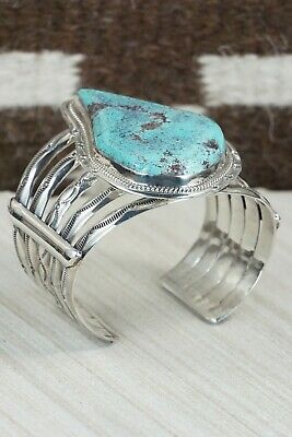 Turquoise & Sterling Silver Bracelet - Raymond Delgarito