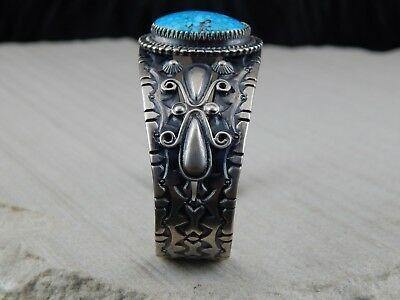Navajo Turquoise & Sterling Silver Bracelet - Derrick Gordon - High Lonesome Trading