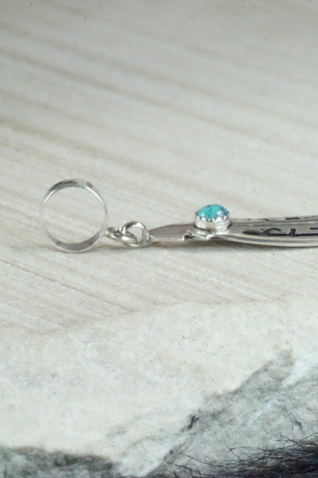 Turquoise & Sterling Silver Pendant - Richard Singer