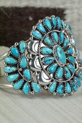 Turquoise and Sterling Silver Bracelet - Eunise Wilson