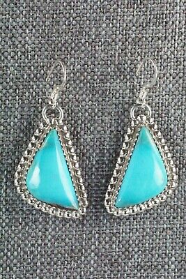 Turquoise & Sterling Silver Earrings - Alvin Joe
