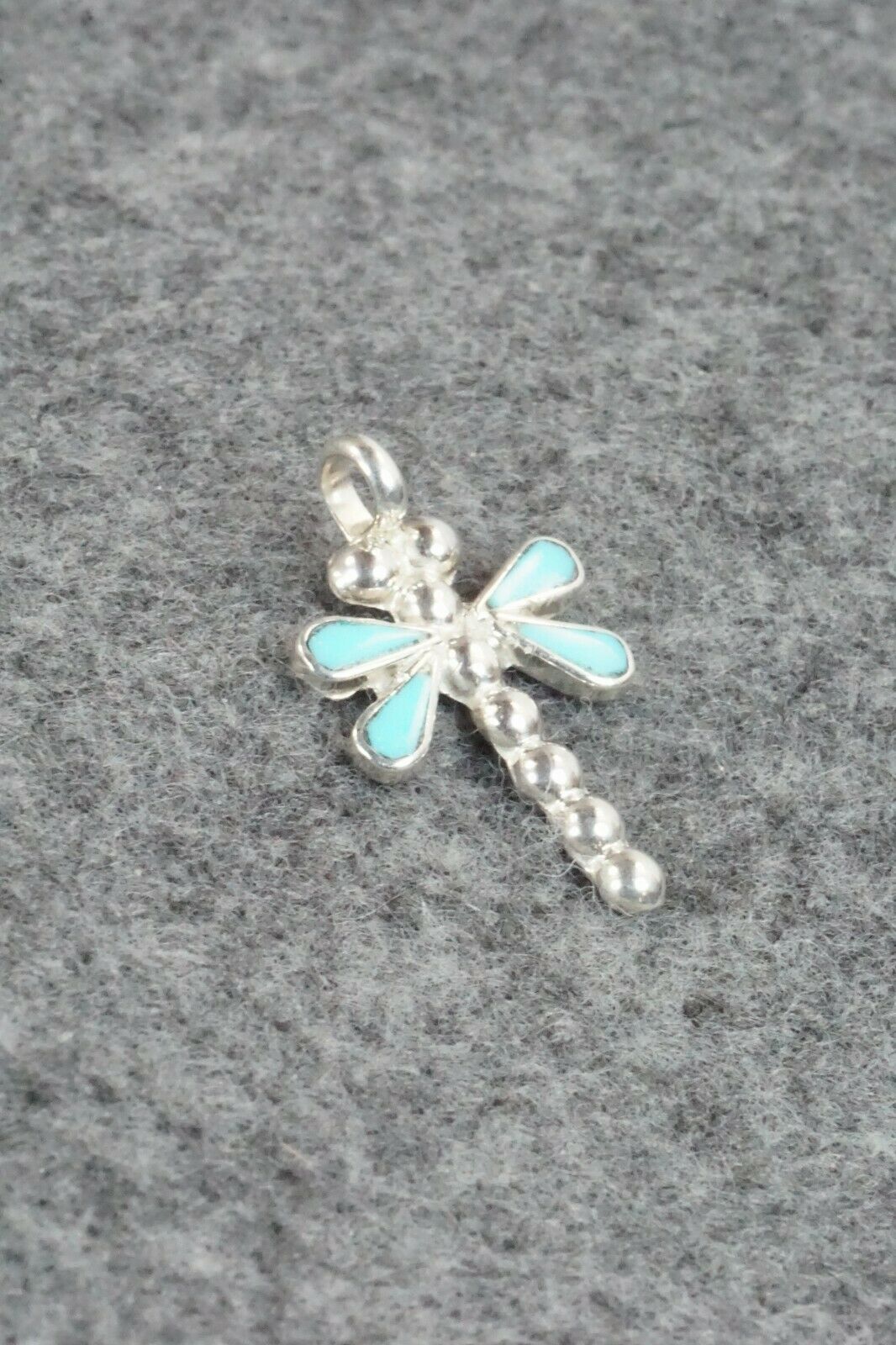 Turquoise & Sterling Silver Pendant - Zuni