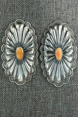 Spiny Oyster and Sterling Silver Earrings - Rita Lee