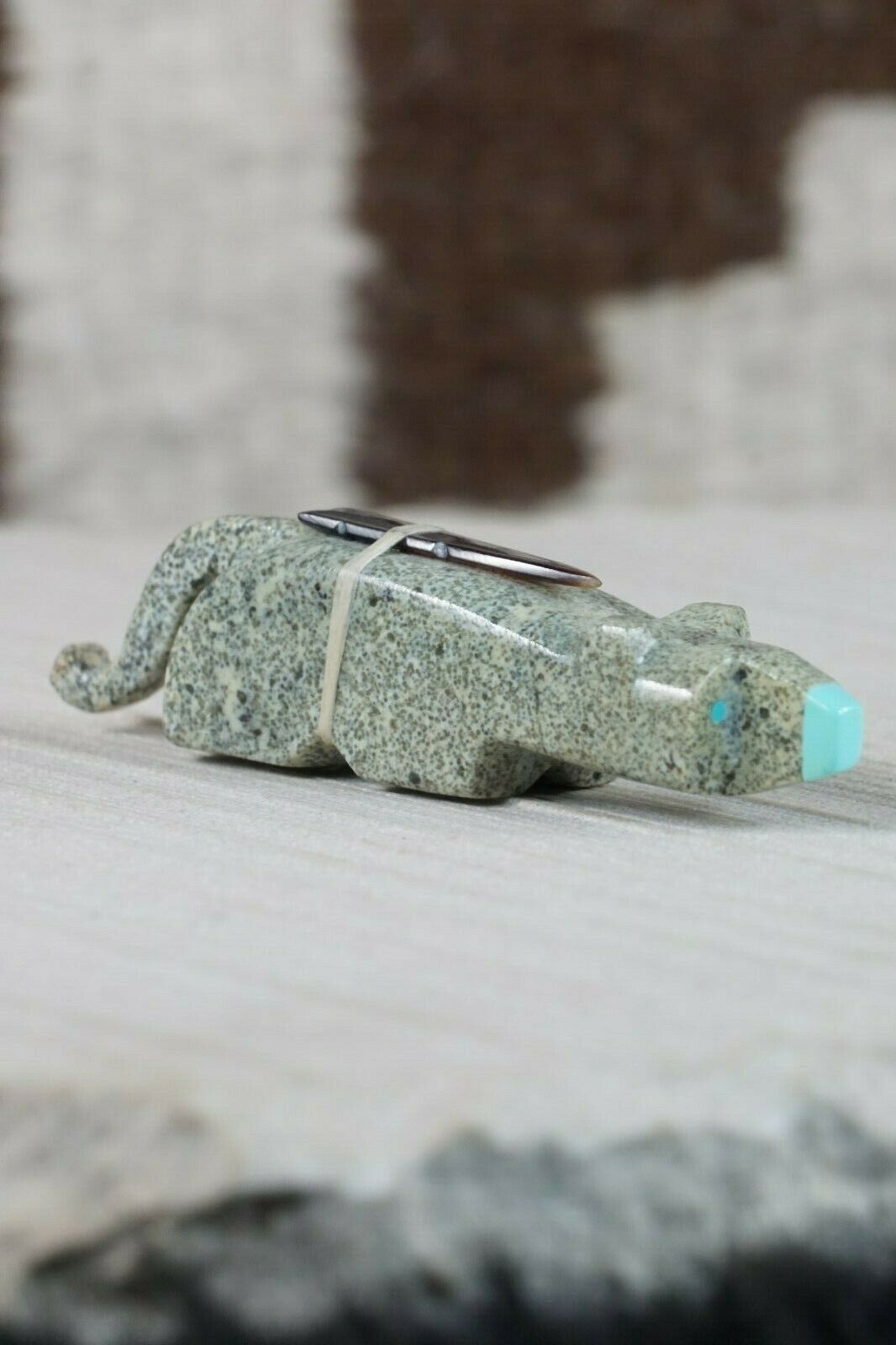 Mountain Lion Zuni Fetish Carving - Gabe Quam - High Lonesome Trading