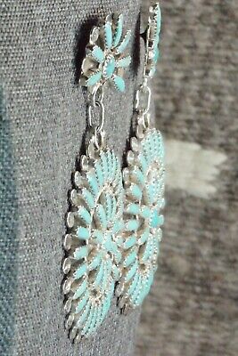Turquoise & Sterling Silver Earrings - Lavell Byjoe