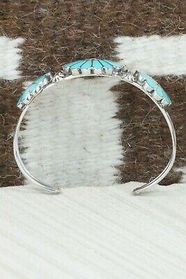 Turquoise & Sterling Silver Bracelet - Burdian Soseeah