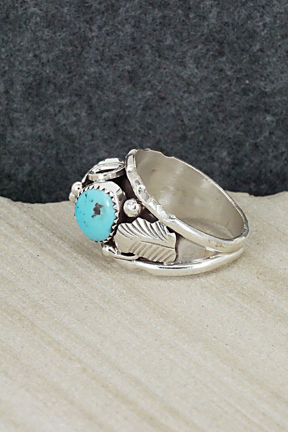 Turquoise & Sterling Silver Ring - Max Calladitto - Size 11.75