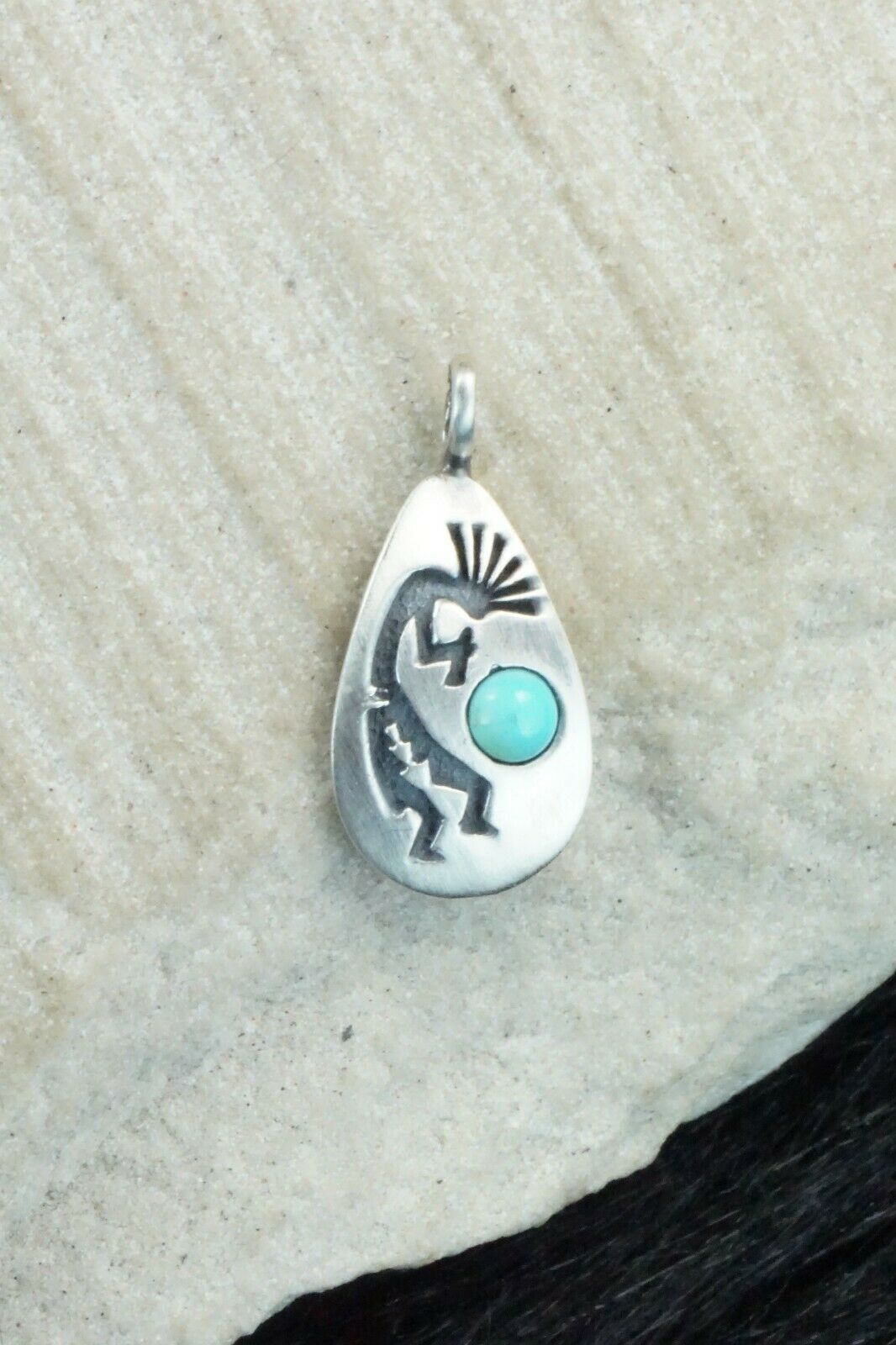 Turquoise and Sterling Silver Pendant - Genevieve Francisco
