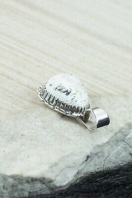 White Buffalo & Sterling Silver Pendant - Alvin Joe