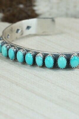 Navajo Turquoise & Sterling Silver Bracelet - Shawn Cayatineto