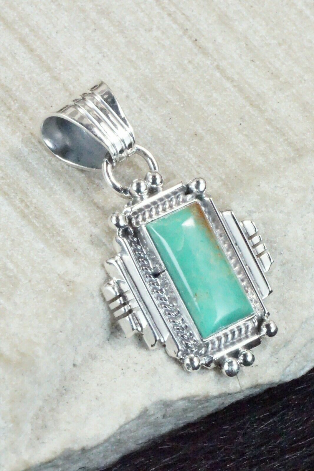 Turquoise & Sterling Silver Pendant - Daniel Benally