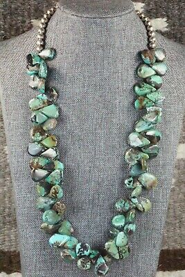 Turquoise & Sterling Silver Necklace - Navajo