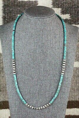 Turquoise & Sterling Silver Necklace - Navajo