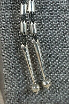 Navajo Turquoise & Sterling Silver Bolo Tie - Alvin Joe - High Lonesome Trading
