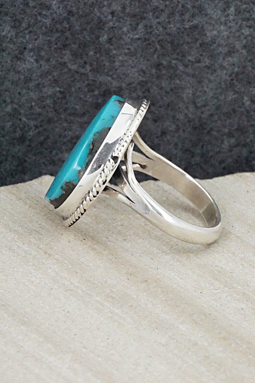 Turquoise & Sterling Silver Ring - Alice Rose Saunders - Size 7.75