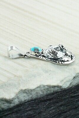 Turquoise and Sterling Silver Pendant - Henry Attakai