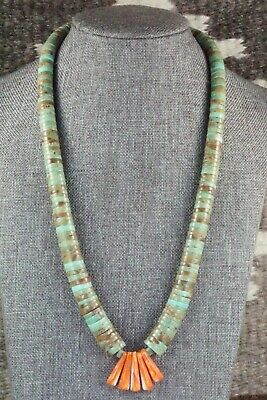 Turquoise & Spiny Oyster Necklace - Lupe Lovato