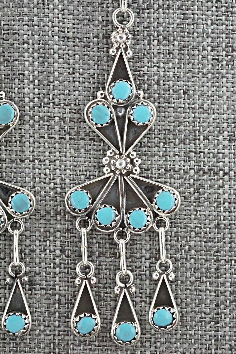 Turquoise & Sterling Silver Earrings - Vivianita Booqua