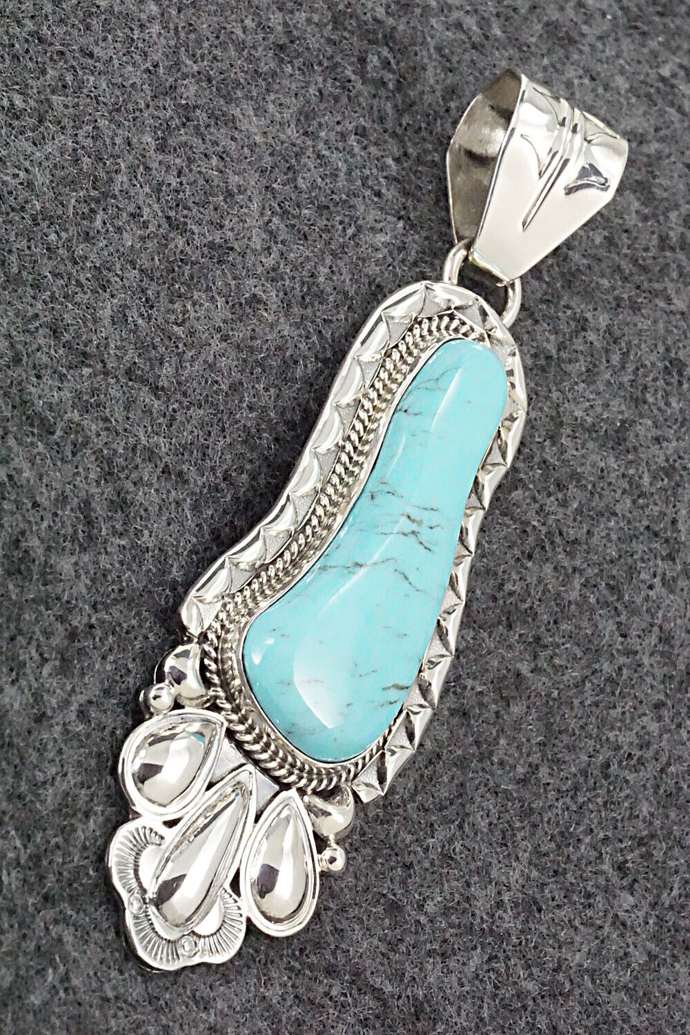 Turquoise & Sterling Silver Pendant - Mike Smith
