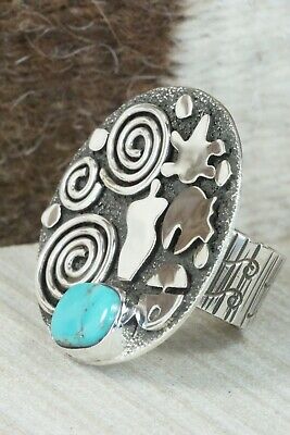 Turquoise & Sterling Silver Ring - Alex Sanchez - Size 7.25
