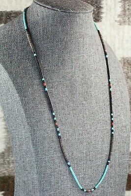 Turquoise, Shell, Coral & Sterling Silver Necklace - Esquipula Tenorio
