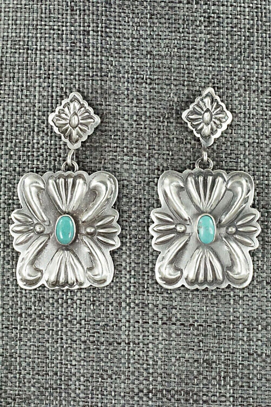 Turquoise & Sterling Silver Earrings - Terry Charlie