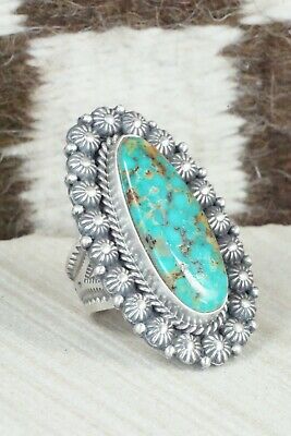 Royston Turquoise and Sterling Silver Ring - Michael Calladitto - Size 7.5