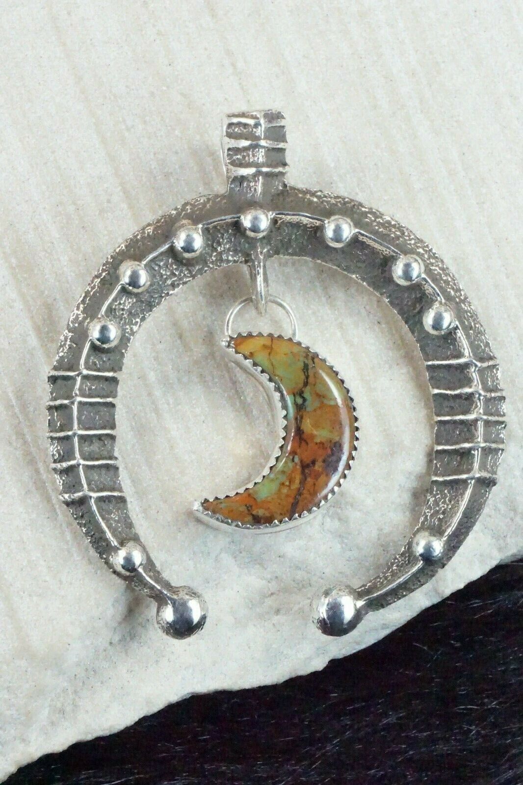 Turquoise and Sterling Silver Pendant - Delbert Arviso