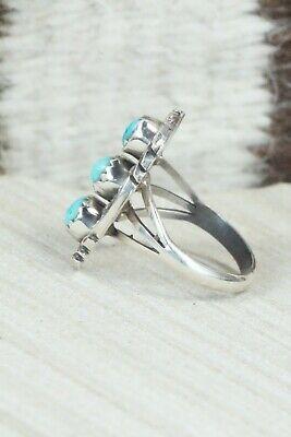 Turquoise and Sterling Silver Ring - Janice Johnson - Size 7.75 - High Lonesome Trading