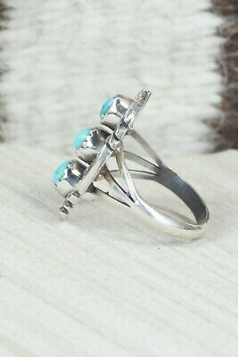 Turquoise and Sterling Silver Ring - Janice Johnson - Size 7.75