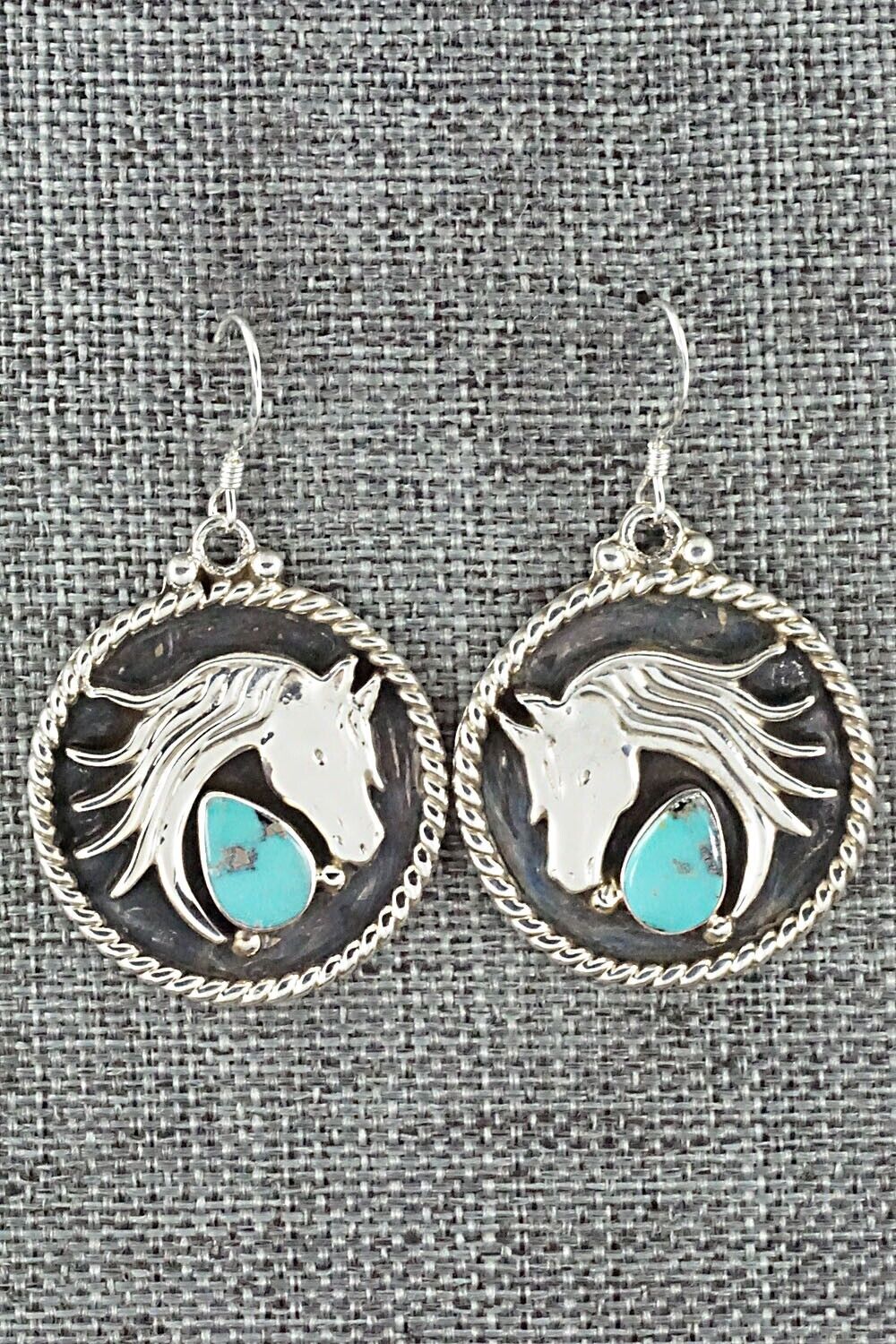Turquoise & Sterling Silver Earrings - Genevieve Francisco