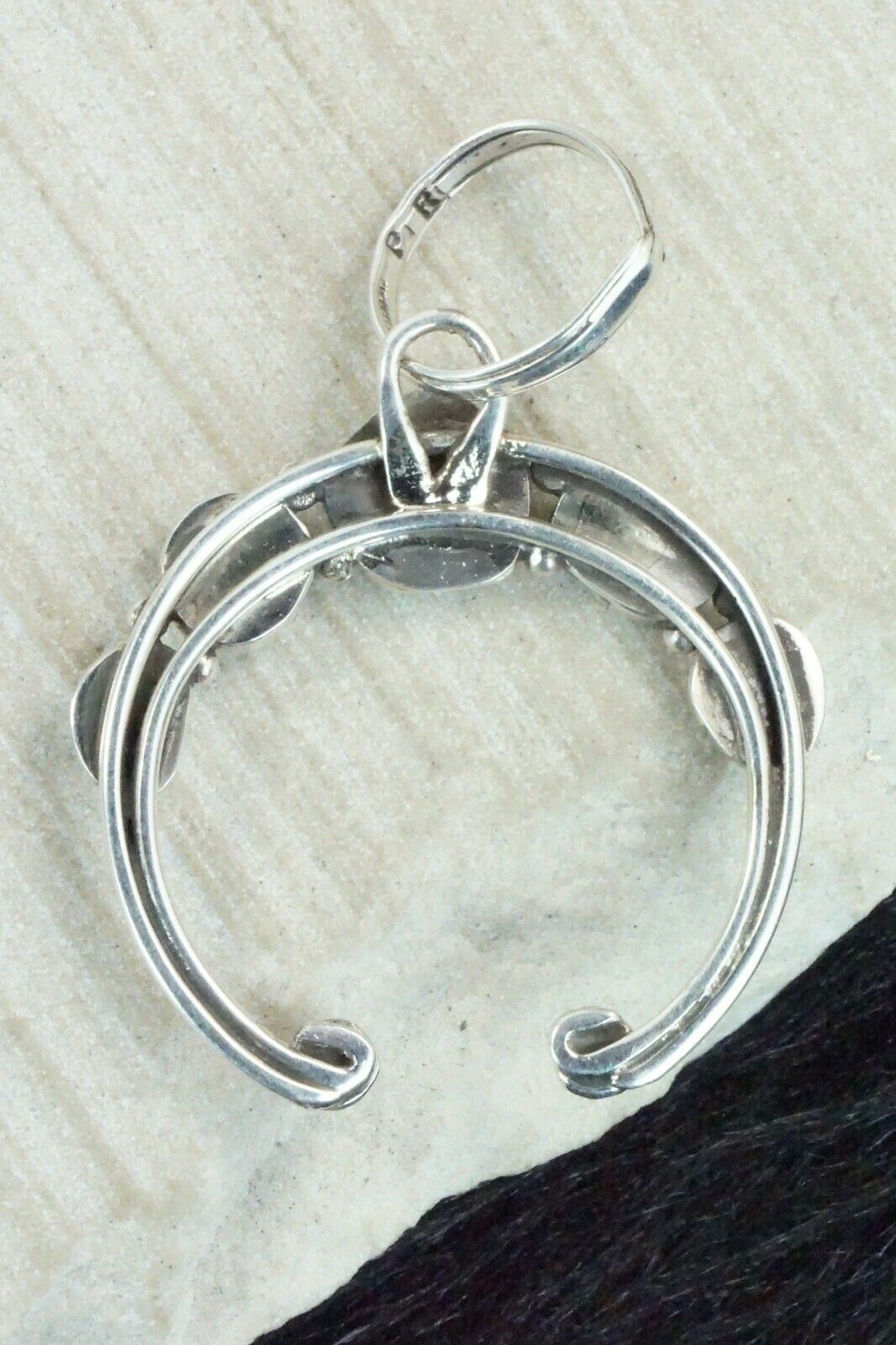 Turquoise and Sterling Silver Naja Pendant - Pricilla Reeder