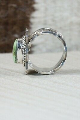 Turquoise and Sterling Silver Ring - Leonard Maloney - Size 9.5