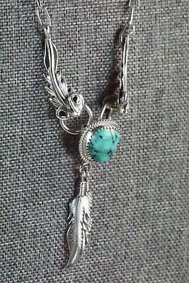 Turquoise & Sterling Silver Necklace - Lee Shorty