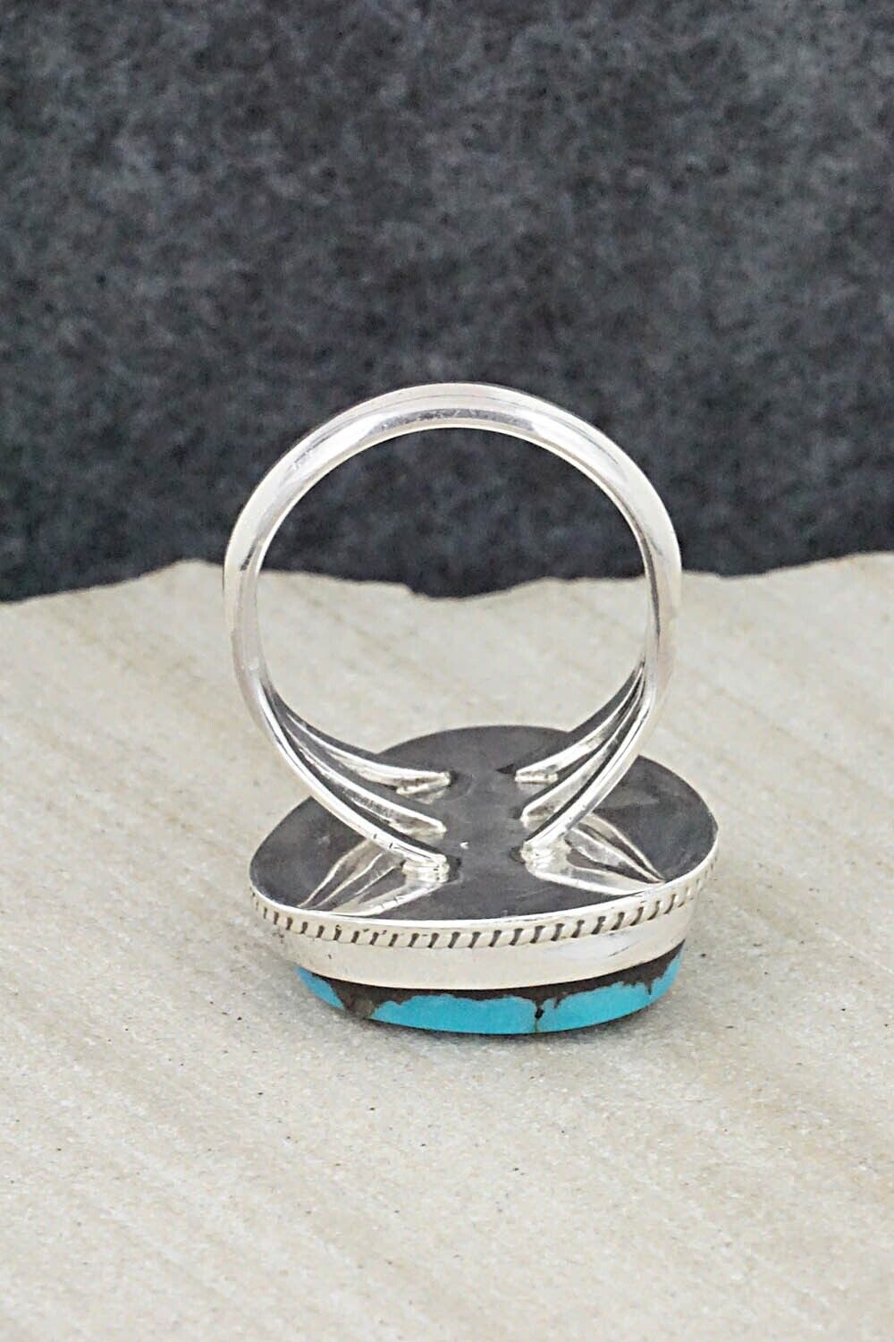 Turquoise & Sterling Silver Ring - Alice Rose Saunders - Size 6.5
