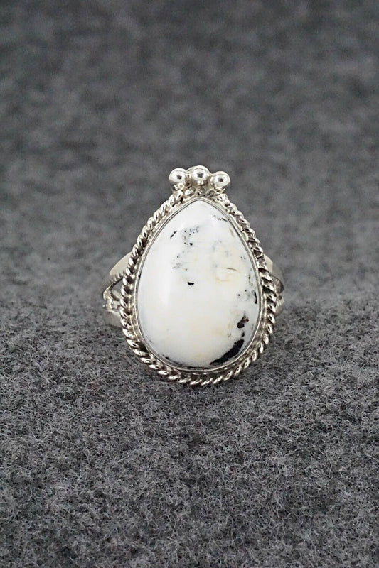 White Buffalo & Sterling Silver Ring - Benjamin Martinez - Size 6.5