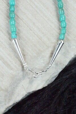 Turquoise & Sterling Silver Necklace - Louise Joe