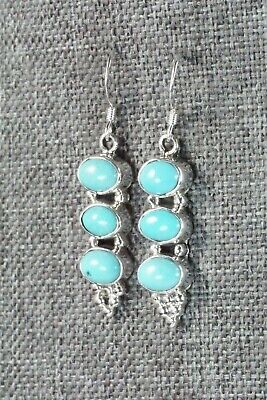 Turquoise & Sterling Silver Earrings - Gary Shorty