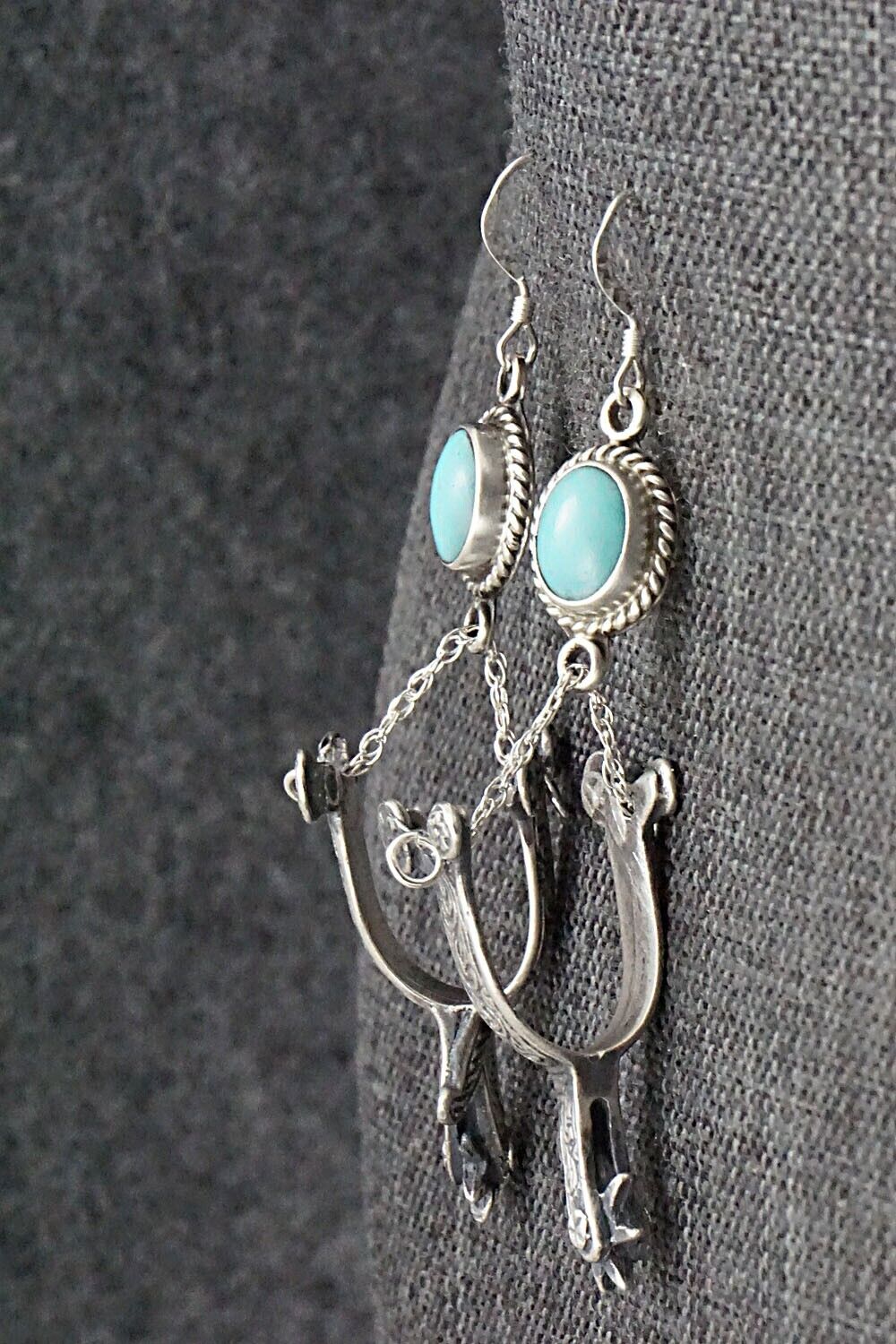 Turquoise & Sterling Silver Earrings - Annie Spencer