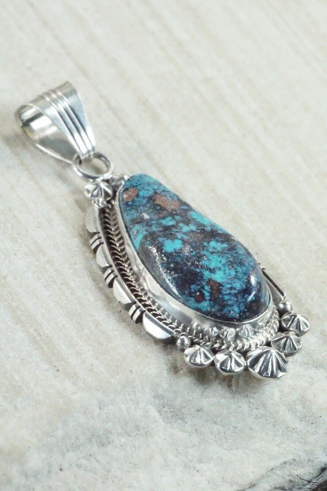 Turquoise & Sterling Silver Pendant - Daniel Benally