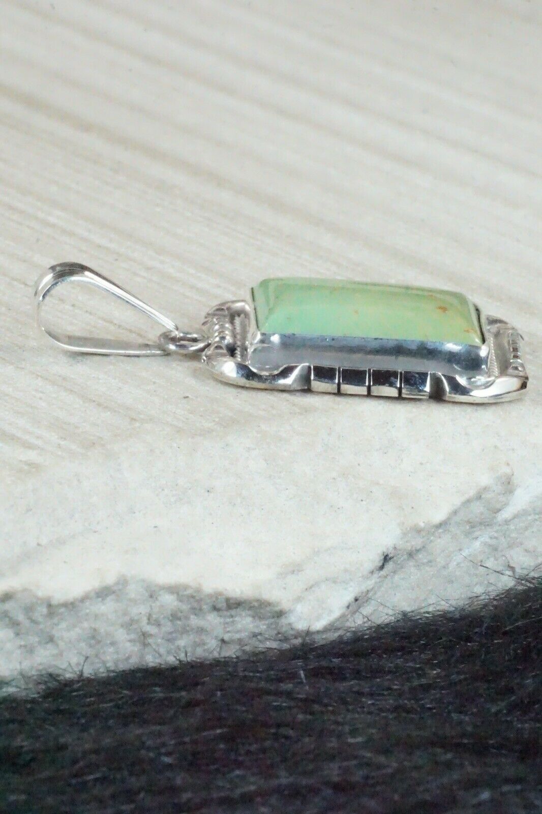 Turquoise & Sterling Silver Pendant - Samuel Yellowhair