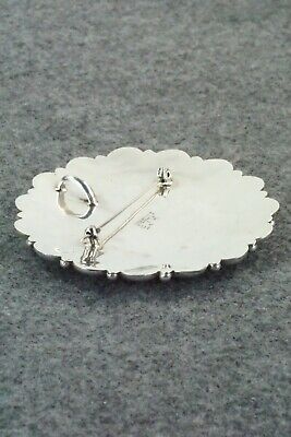 Turquoise & Sterling Silver Pendant/Pin - Eunise Wilson