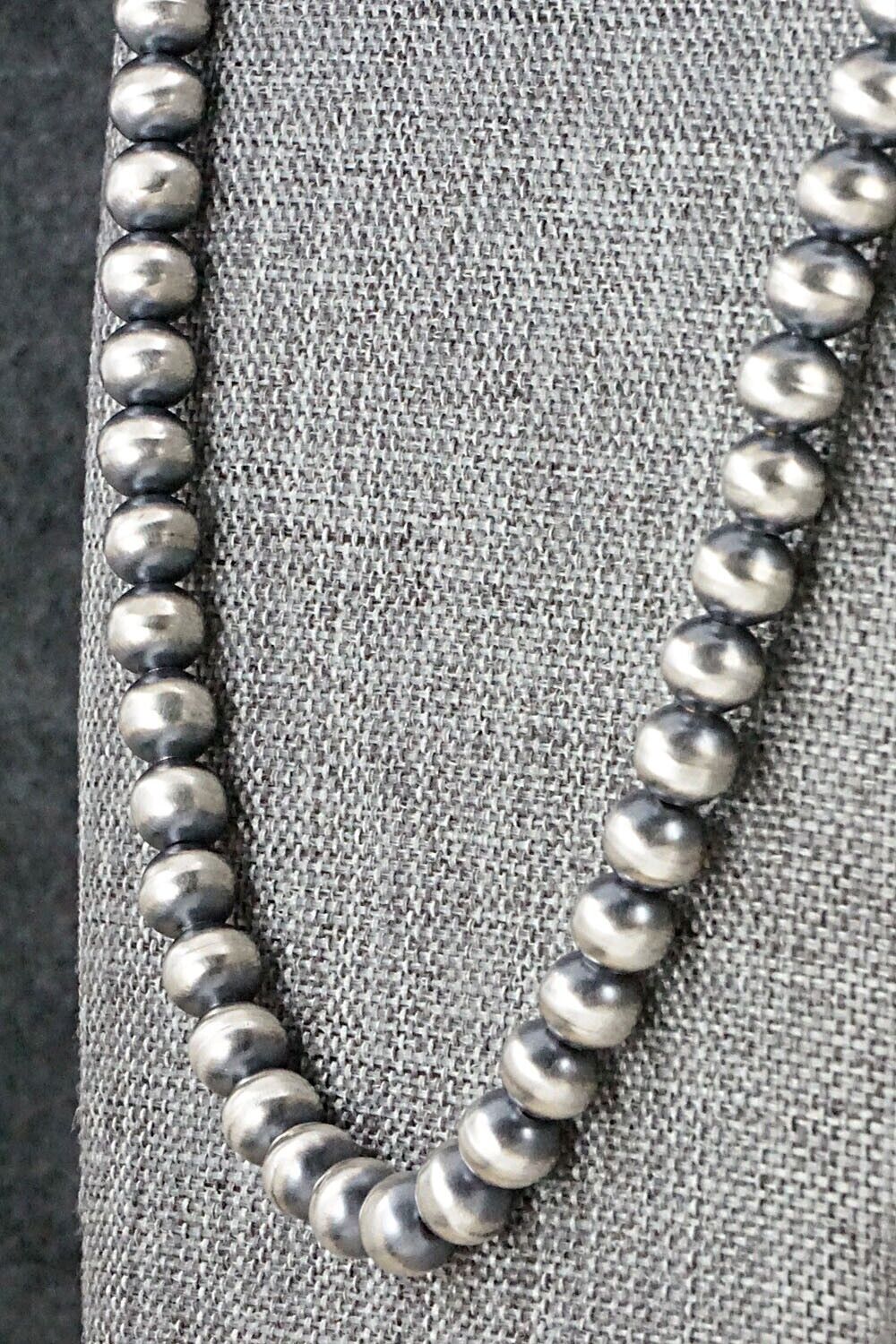 Sterling Silver Navajo Pearl Necklace - Dorinda Mariano