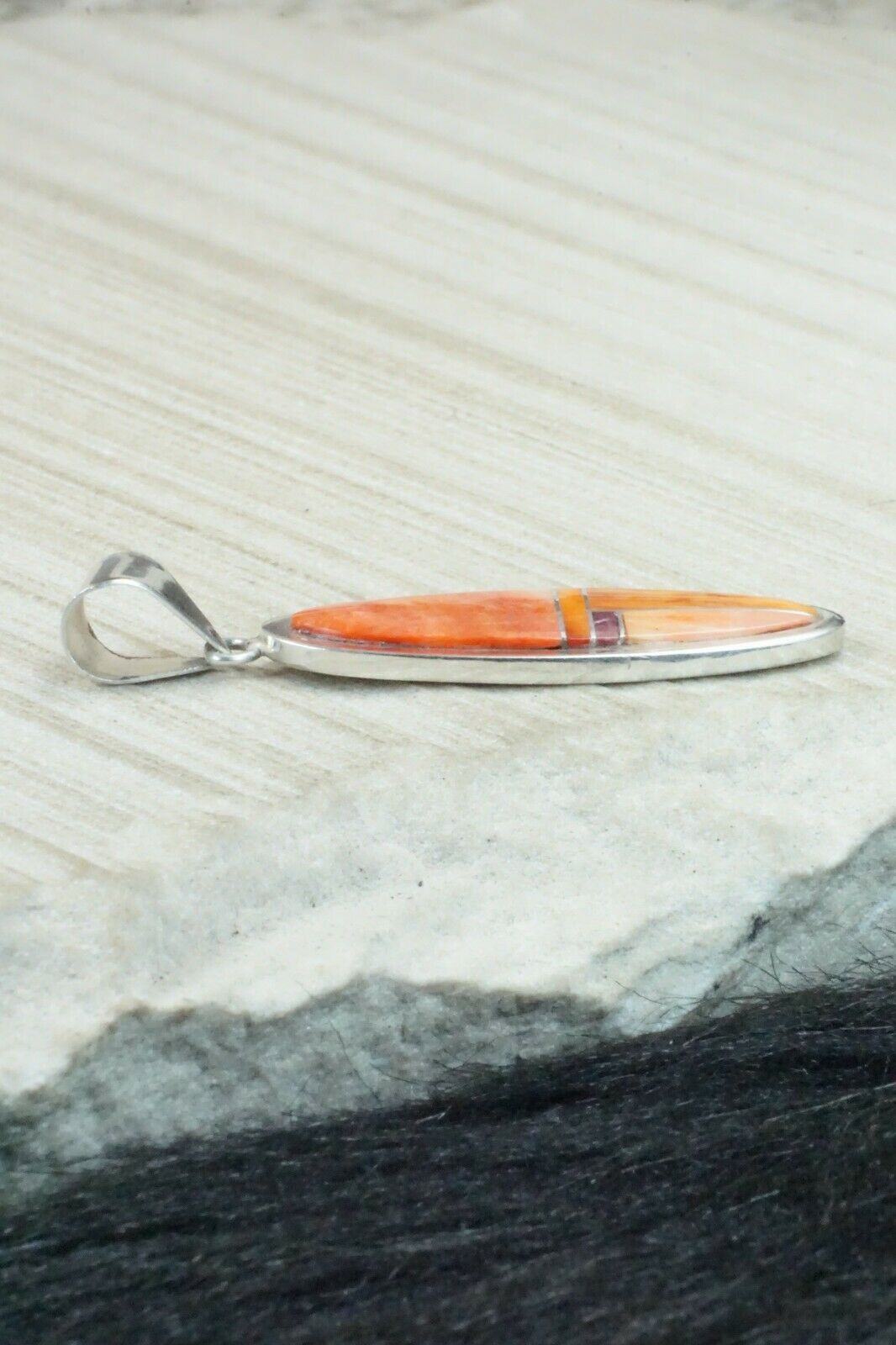 Spiny Oyster & Sterling Silver Pendant - Harold Smith